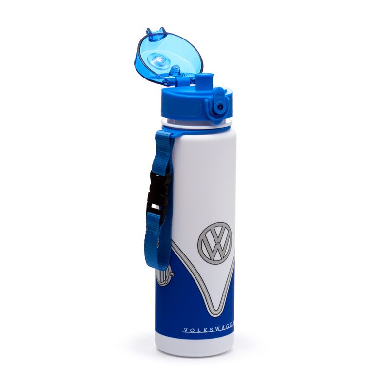 Load image into Gallery viewer, Union volkswagen busje vw t1 blauw pop top 600ml ecozen drinkfles
