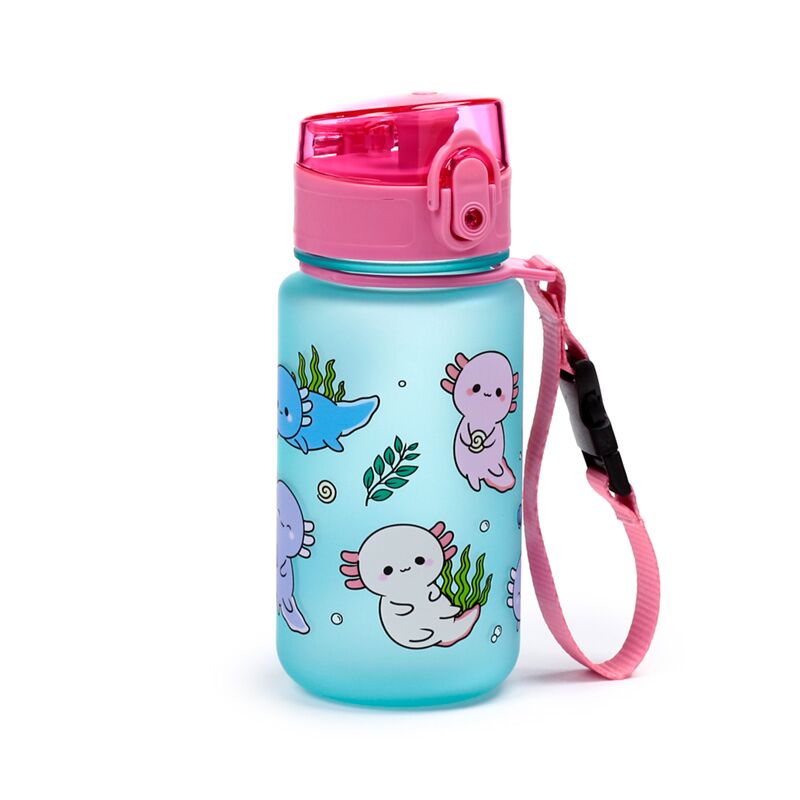 Load image into Gallery viewer, Adoramals axolotl pop top 350ml ecozen kinder drinkfles
