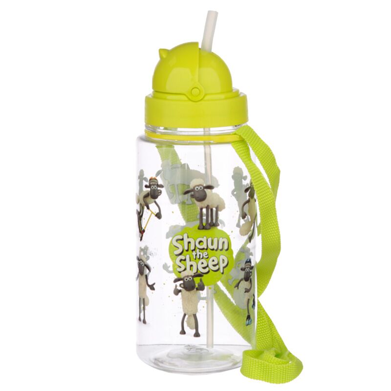 Load image into Gallery viewer, Shaun het schaap duurzame bpa-vrij 450ml kinder waterfles rietje
