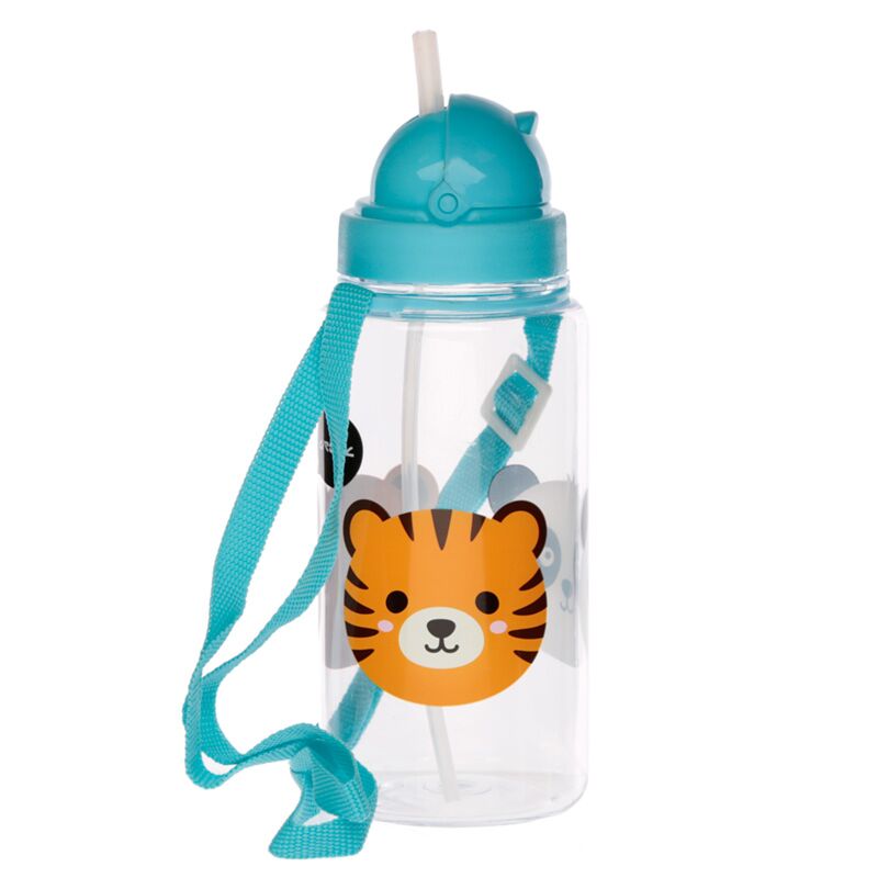 Load image into Gallery viewer, Adoramals duurzame bpa-vrij 450ml kinder waterfles rietje
