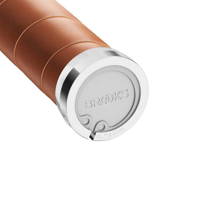 Afbeelding laden in galerijviewer, Brooks slender leather grips (100+130mm) - honey
