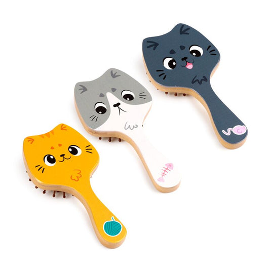 Beans co katten bamboe haarborstel