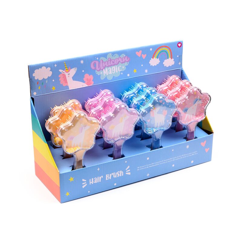 Load image into Gallery viewer, Unicorn magic ster glitter haarborstel
