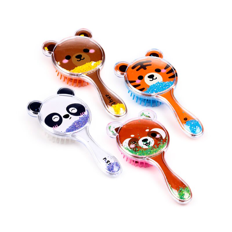 Load image into Gallery viewer, Adoramals wild glitter haarborstel
