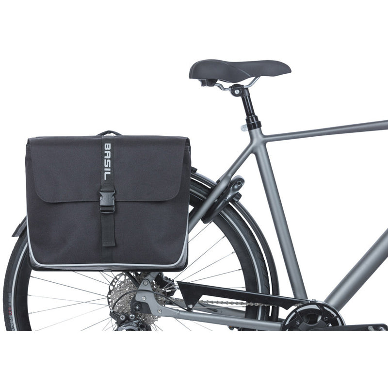 Afbeelding laden in galerijviewer, Basil dubble fietstas forte mik 35 liter 15 x 38 x 30 cm - zwart
