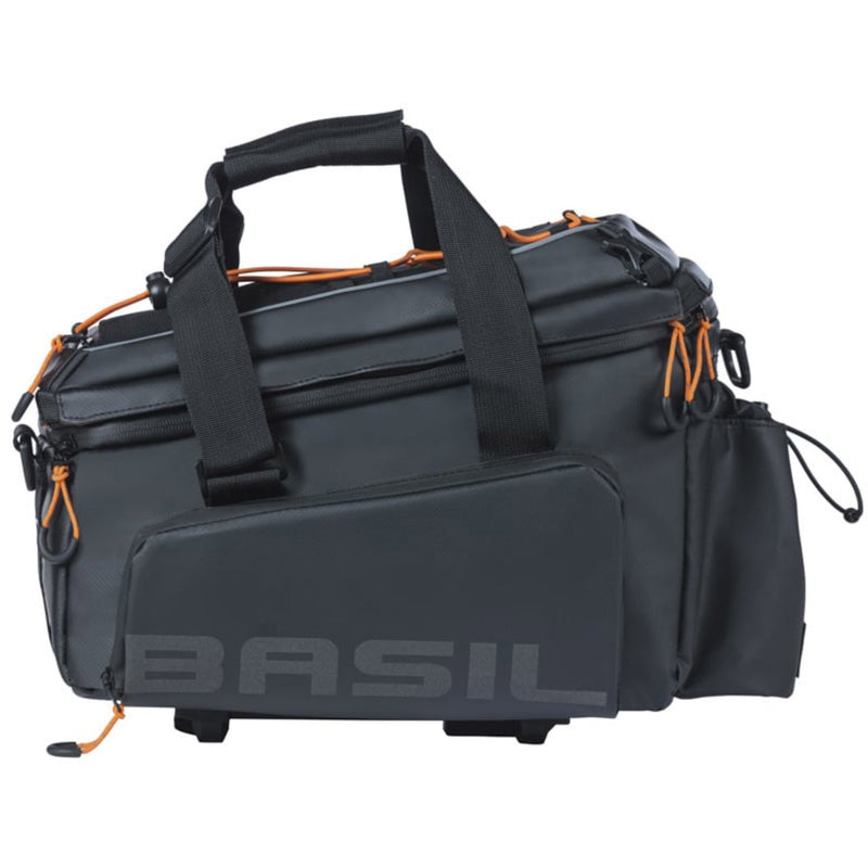 Afbeelding laden in galerijviewer, Basil gepäckträgertasche miles xl pro trunkbag miles xl pro mik 2.0 black orange
