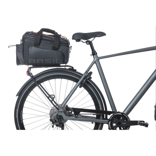 Basil gepäckträgertasche miles xl pro trunkbag miles xl pro mik 2.0 black orange