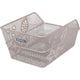 Basil fietsmand cento flower achtermand 24 x 38,5 x 11 cm - nude metallic