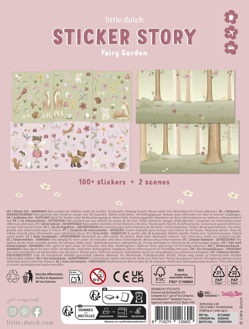 Afbeelding laden in galerijviewer, Little dutch sticker story boek fairy garden, 2 scenes
