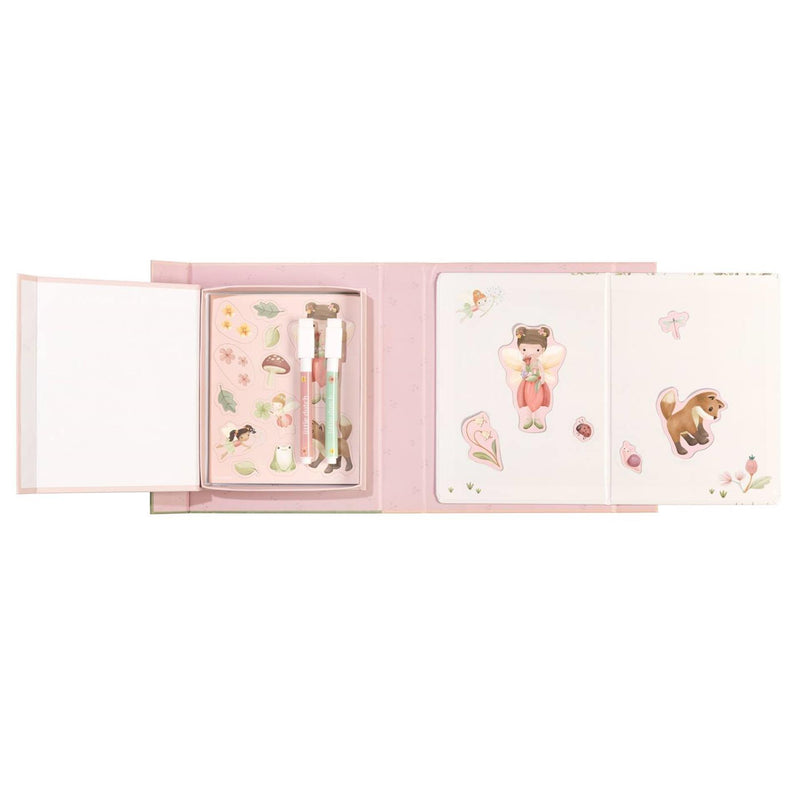 Afbeelding laden in galerijviewer, Little dutch whiteboard kleurset met magneten - rosa fairy garden
