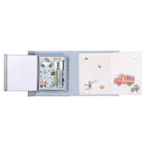 Little dutch magneetset jim vehicles - complete set - cadeautip - creatief speelgoed