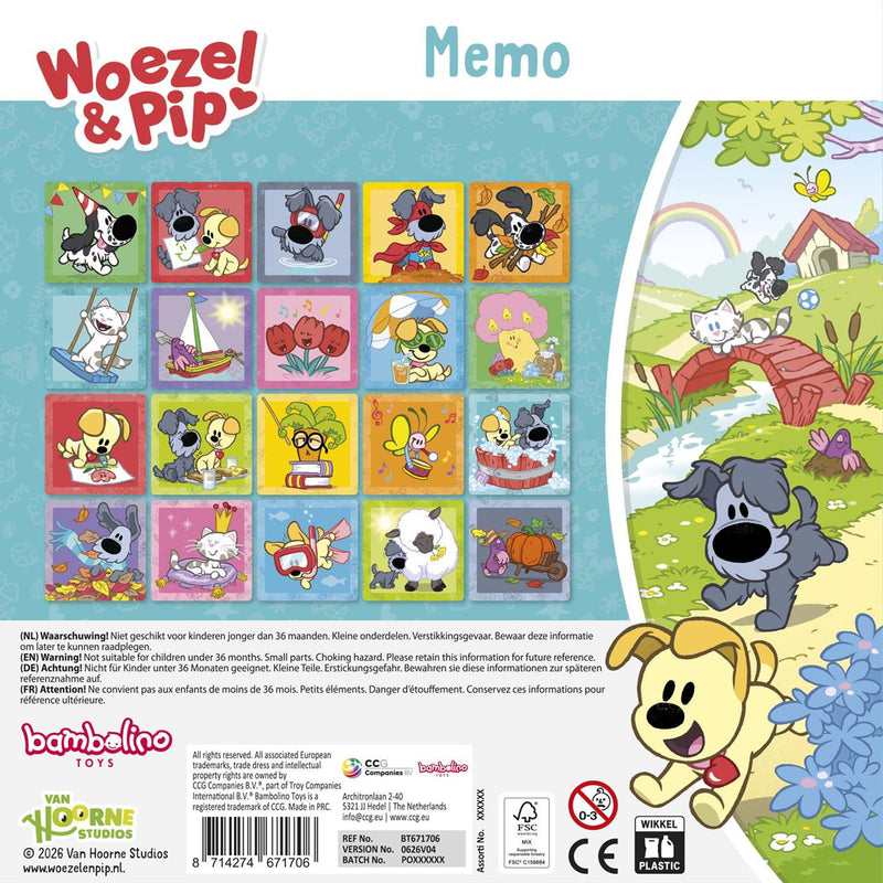 Afbeelding laden in galerijviewer, Woezel pip memo spel - educatief speelgoed - junior geheugenspel - memory - vanaf 3 jaar - bambolino toys
