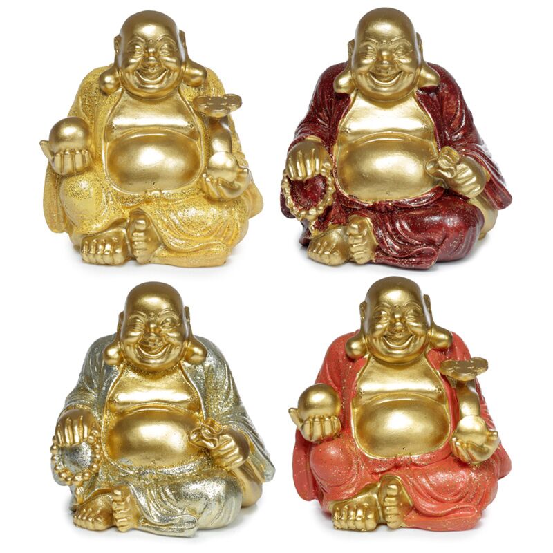 Load image into Gallery viewer, Mini glitter chinese lachende boeddha 8cm
