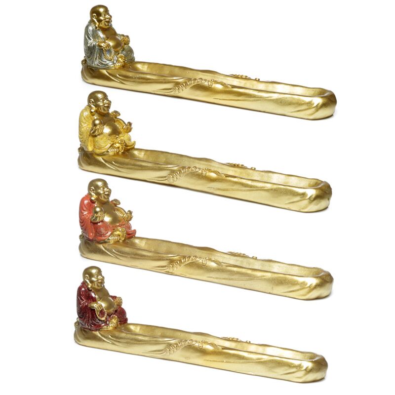 Load image into Gallery viewer, Mini glitter chinese lachende boeddha wierookhouder
