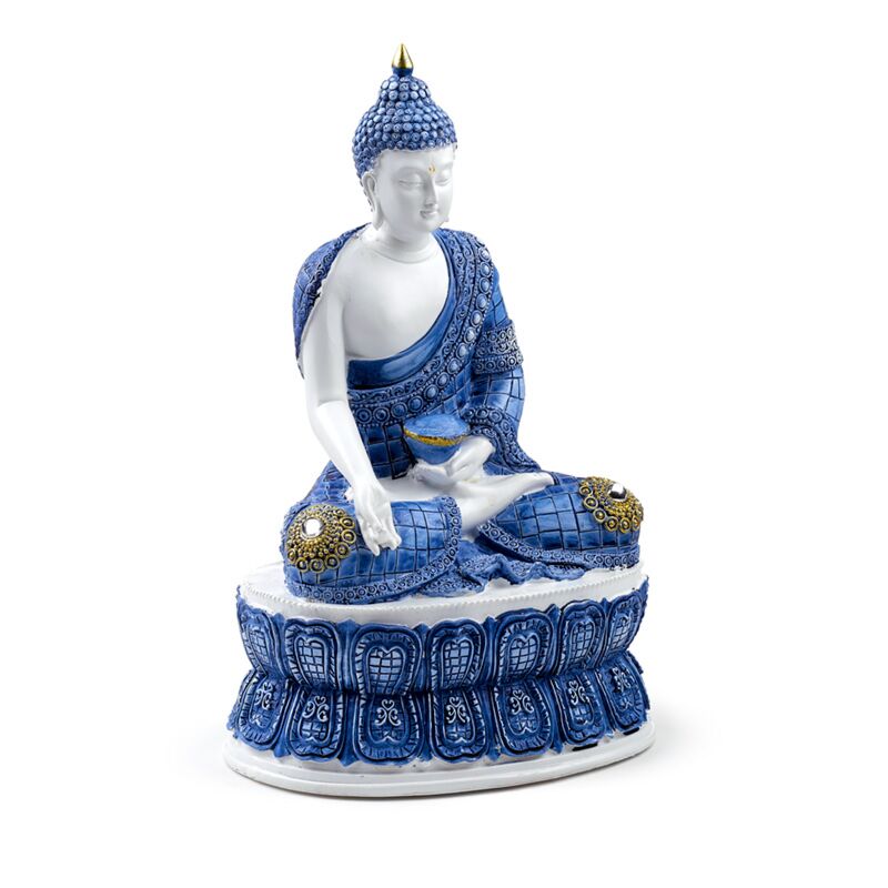 Load image into Gallery viewer, Wit blauw thaise boeddha lotus
