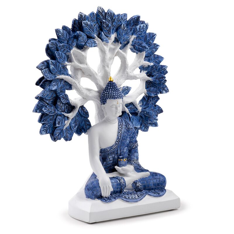 Load image into Gallery viewer, Wit blauw thaise boeddha tree of life
