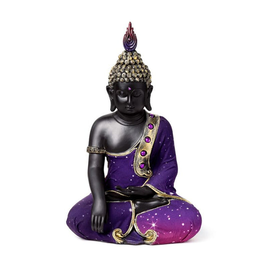 Paars zwart thaise boeddha droom meditatie