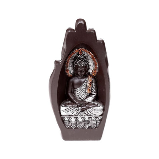 Zilverkleurige zwart hand-vormige boeddha
