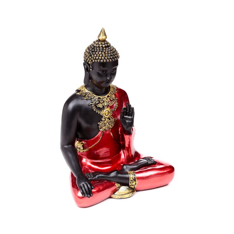 Load image into Gallery viewer, Rood, zwart goud thaise boeddha meditatie

