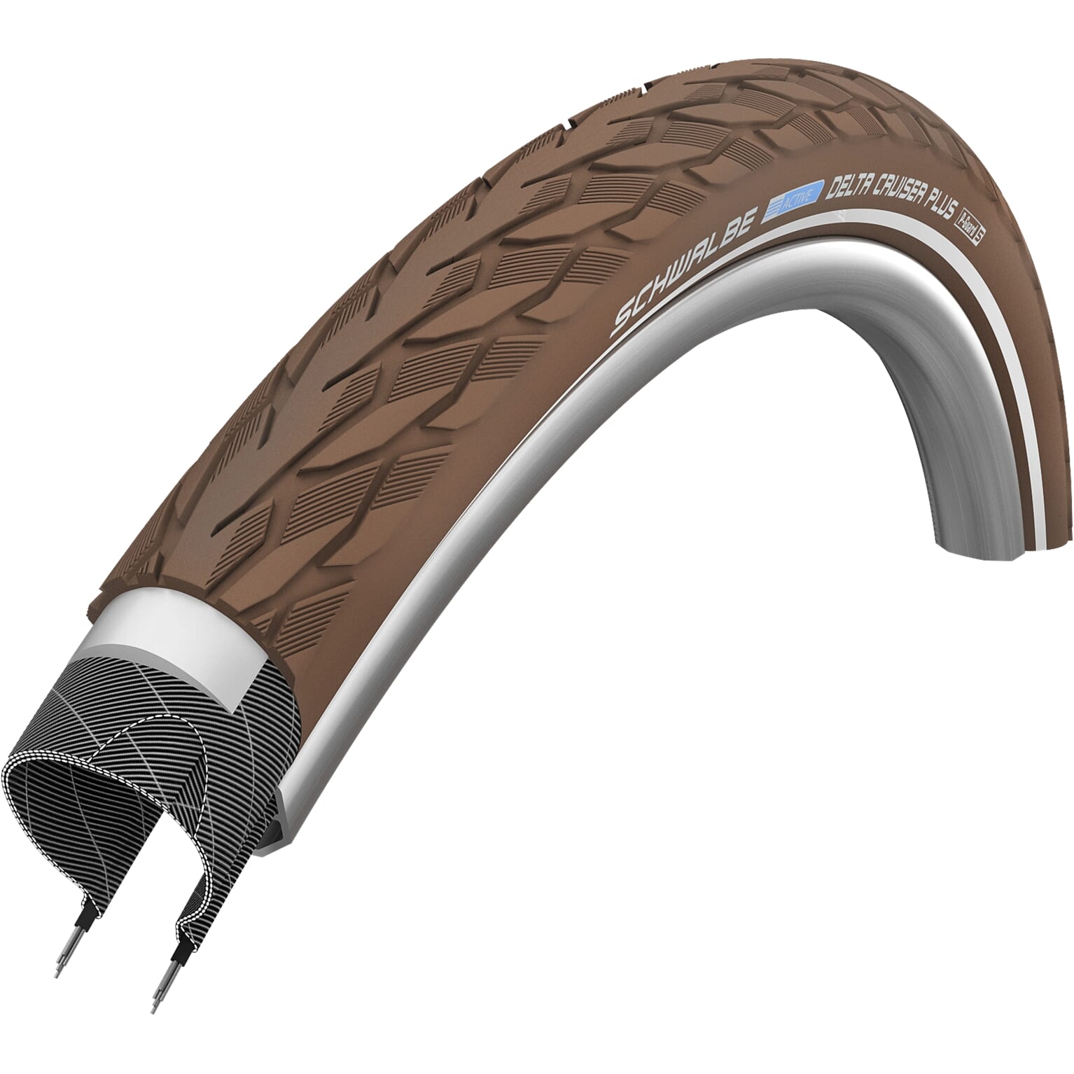 Schwalbe buitenband 28x1 5 8x1 3 8 (37-622) delta cruiser bruin reflex