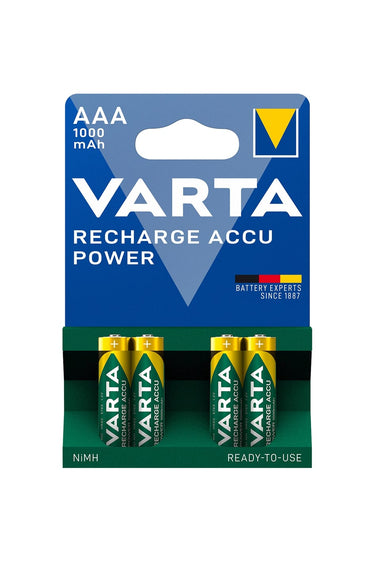Varta hr03 nimh aaa oplaadbare batterij (4 stuks)