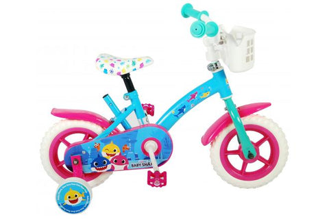 Ocean Kinderfiets - Unisex - 10 inch - Roze Blauw - Doortrapper