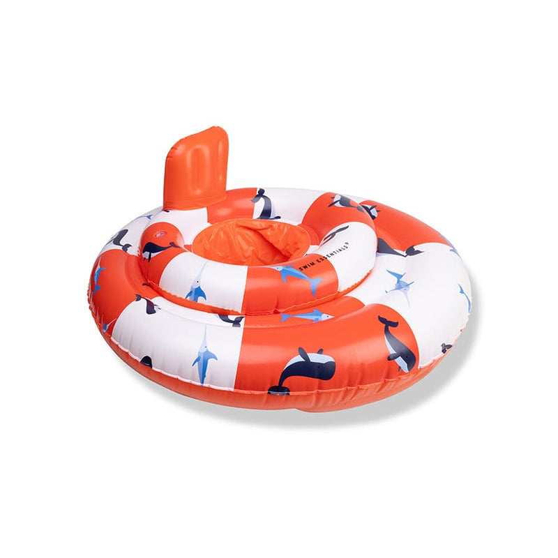 Load image into Gallery viewer, Ocean stripes | wit rode baby float 0-1 jaar

