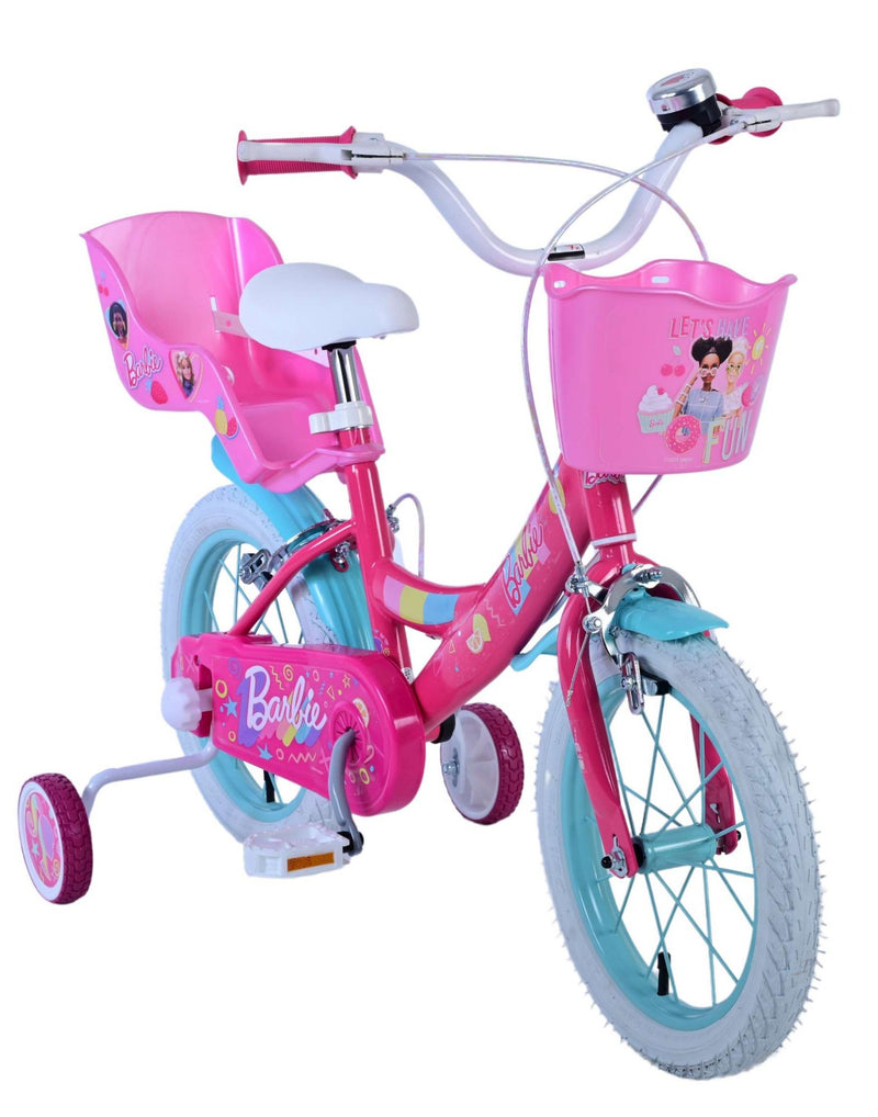 Load image into Gallery viewer, Barbie Kinderfiets Meisjes 14 inch Roze Twee handremmen

