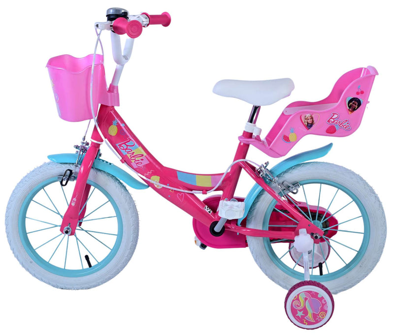 Load image into Gallery viewer, Barbie Kinderfiets Meisjes 14 inch Roze Twee handremmen

