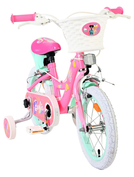 Barbie kinderfiets - meisjes - 14 inch - roze - twee handremmen