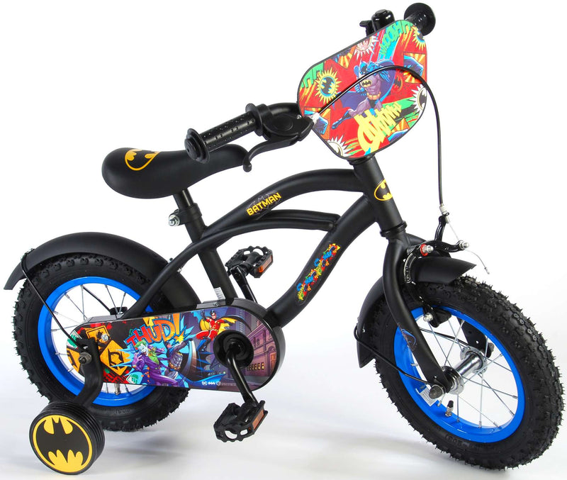 Load image into Gallery viewer, Kinderfiets 12 Batman - zwart geel
