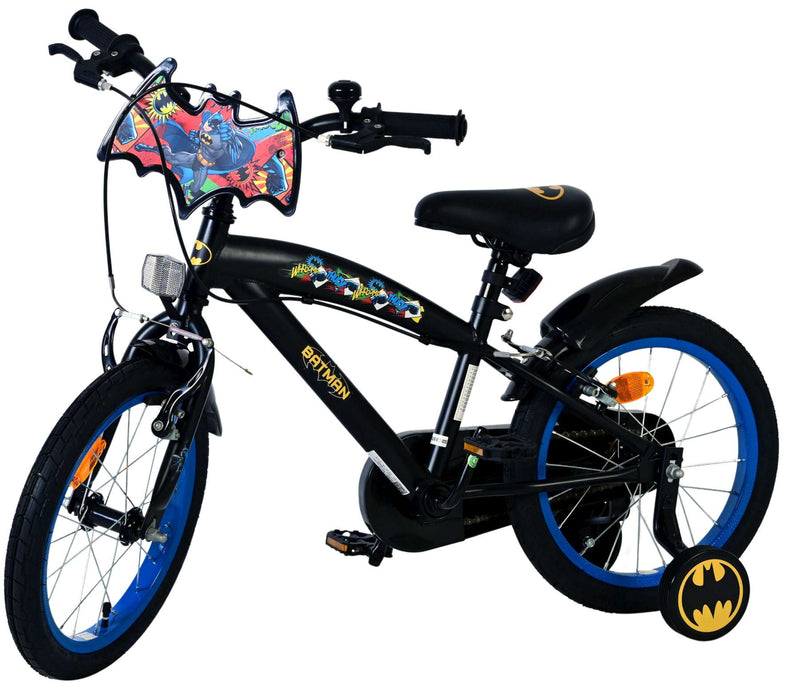 Afbeelding laden in galerijviewer, Volare batman kinderfiets - jongens - 16 inch - zwart - 2 handremmen
