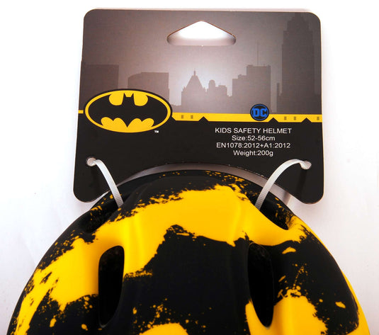 skate fietshelm Batman juniGoud 52-56 cm zwart geel