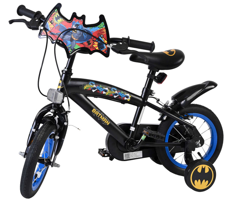 Load image into Gallery viewer, Batman kinderfiets - jongens - 12 inch - zwart - twee handremmen
