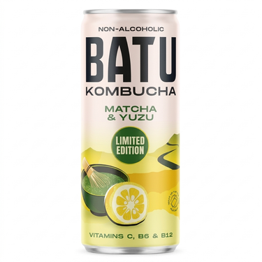 Batu kombucha yuzu matcha blik (12x 250 ml)