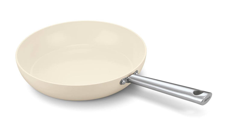 Afbeelding laden in galerijviewer, Beka cicla braadpan 24cm créme aluminium rvs met anti-aanbaklaag
