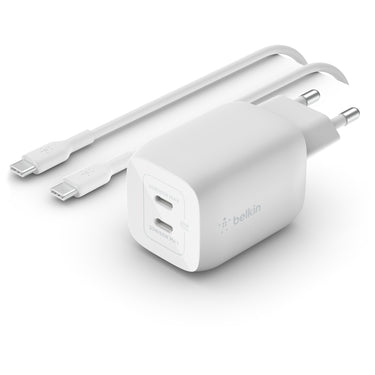 Belkin BoostCharge 2-poorts USB-C GaN-wandlader met P