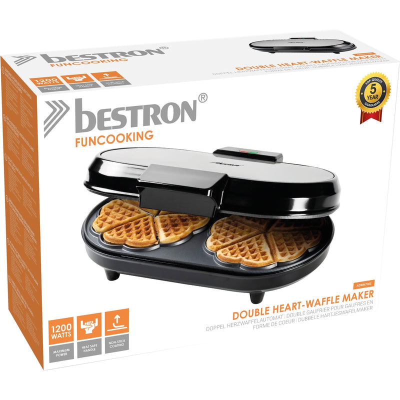 Load image into Gallery viewer, Bestron ADWM730S Dubbele wafelmaker voor klassieke hartvor
