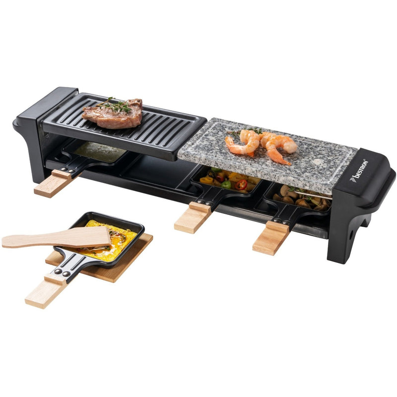Load image into Gallery viewer, Bestron ARG200BW Raclette met natuurgrillsteen en grillpla
