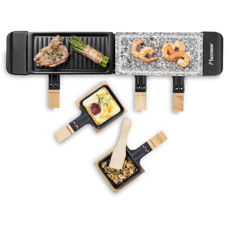 Load image into Gallery viewer, Bestron ARG200BW Raclette met natuurgrillsteen en grillpla
