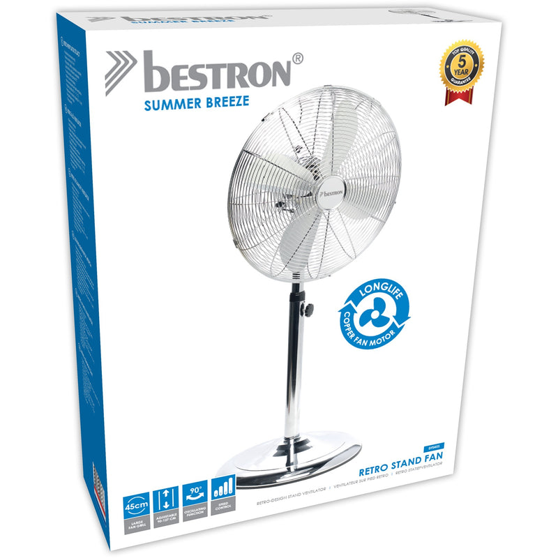 Load image into Gallery viewer, Bestron DFS45S Retro statiefventilator

