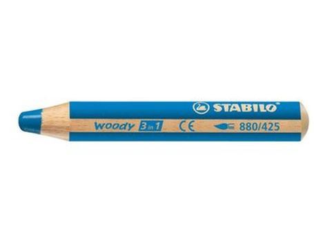 Stabilo woody potlood - 3 in 1 - blauw