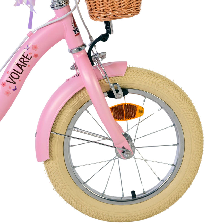 Load image into Gallery viewer, Volare Blossom Kinderfiets Meisjes 14 inch Roze Twee Handremmen
