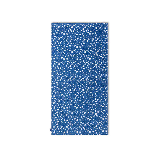 Leopard | blauwe katoenen handdoek 135 x 65 cm