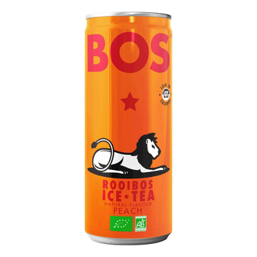 Bos ice tea peach bio blik (12x 250ml)