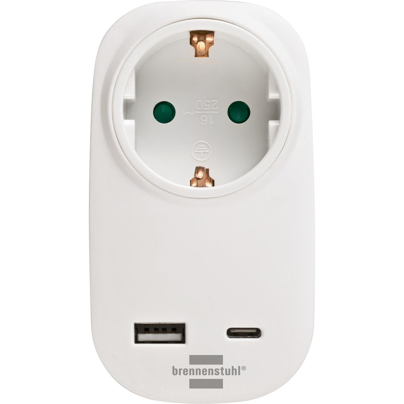 Load image into Gallery viewer, Brennenstuhl Stekkeradapter met USB C Delivery voor snel
