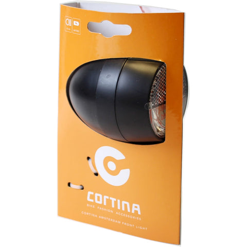 Cortina koplamp Amsterdam batterij zwart