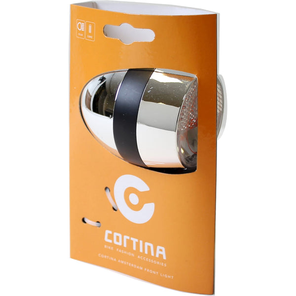 Cortina koplamp Amsterdam E-bike chroom zwart