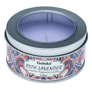 Goloka lavendel paraffine wax geurkaars in blik