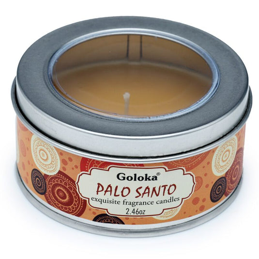 Goloka palo santo paraffine wax geurkaars in blik